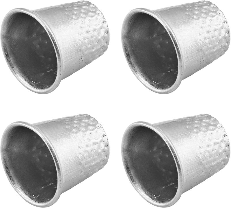 Coufce 30 Pcs Metal Sewing Thimble, Quilting Thimbles, Finger Shield, Silver Fingertip Protector Thimbles for Hand Sewing Craft Accessories - Image 2